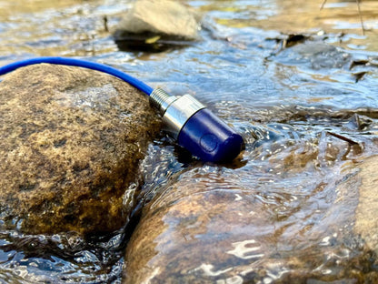 CRT-70P hydrophone in creek for product page