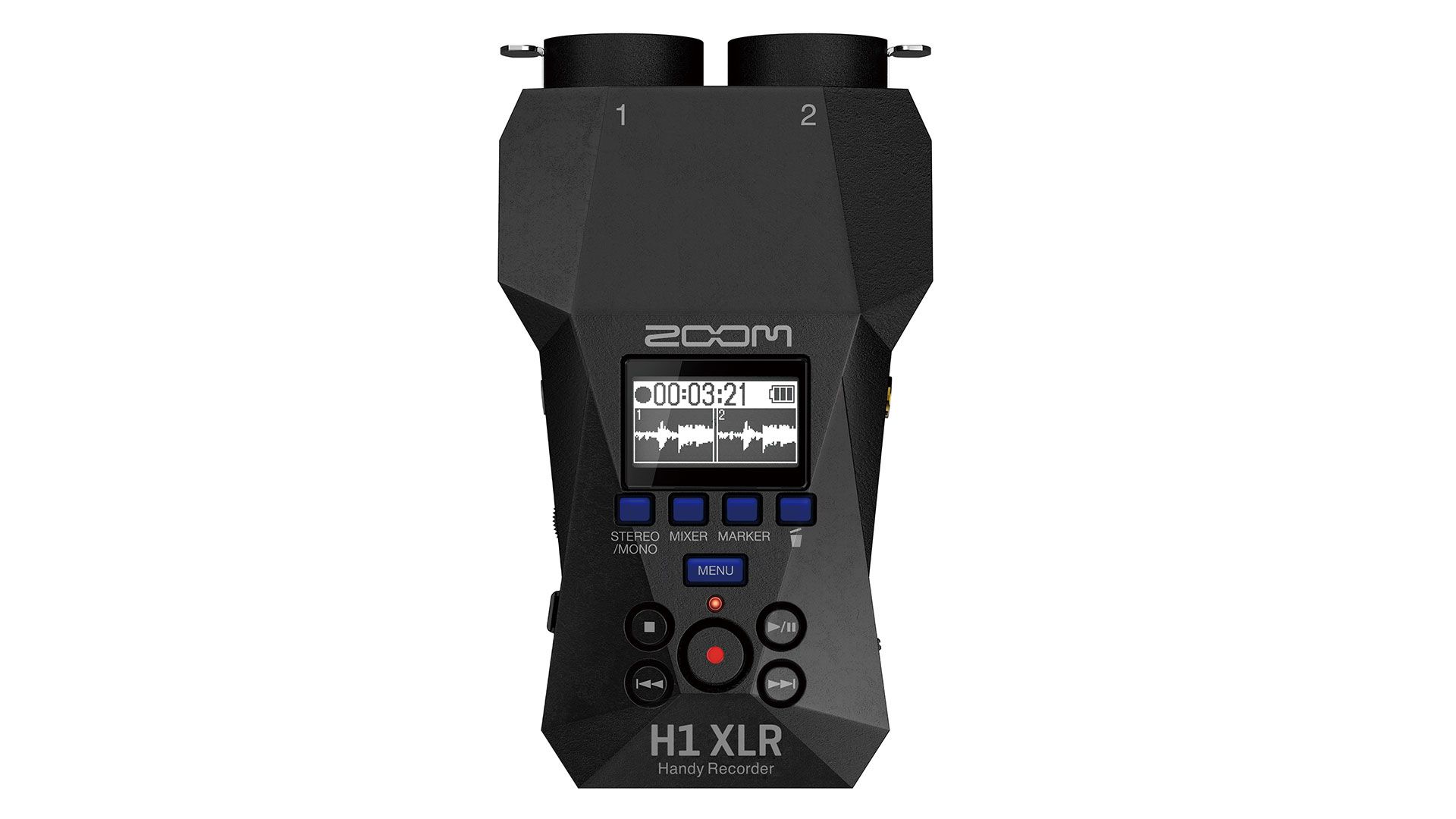The H1 XLR is a 32-bit float audio recorder that ensures high-quality, clip-free sound with no need to set gain. 

Two tracks 
32-bit float recording
Dual A/D Converters
Records up to 96kHZ sample rate
2 XLR/TRS combo inputs with locking connector
10 hours of battery life on 2 AA battery or USB-C Bus Power
Records directly to microSDHC and microSDXC cards up to 1 TB