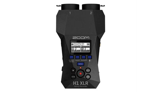The H1 XLR is a 32-bit float audio recorder that ensures high-quality, clip-free sound with no need to set gain. 

Two tracks 
32-bit float recording
Dual A/D Converters
Records up to 96kHZ sample rate
2 XLR/TRS combo inputs with locking connector
10 hours of battery life on 2 AA battery or USB-C Bus Power
Records directly to microSDHC and microSDXC cards up to 1 TB