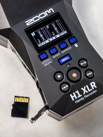 The H1 XLR is a 32-bit float audio recorder that ensures high-quality, clip-free sound with no need to set gain. 

Two tracks 
32-bit float recording
Dual A/D Converters
Records up to 96kHZ sample rate
2 XLR/TRS combo inputs with locking connector
10 hours of battery life on 2 AA battery or USB-C Bus Power
Records directly to microSDHC and microSDXC cards up to 1 TB