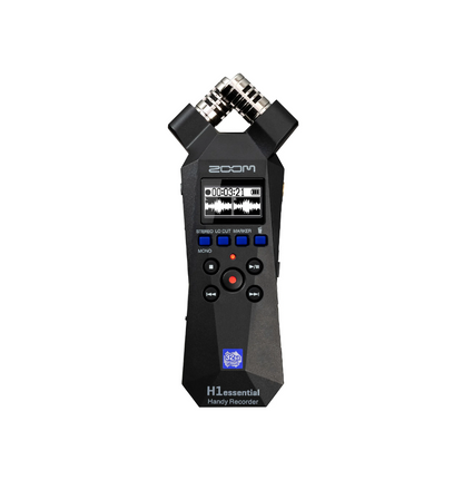 Zoom H1essential Recorder Designed with easy use and accessibility in mind. With the push of a button, able to make quality recordings. Eliminates the need to adjust gain, simplifying your portable audio recording device experience.

32-bit float recording technology
Large dynamic range, limiting audio distortion
Built-in 120 dB SPL 90º XY Mics
Records up to 96kHZ sample rate
10 hours battery life on 2 AAA batteries or USB-C power